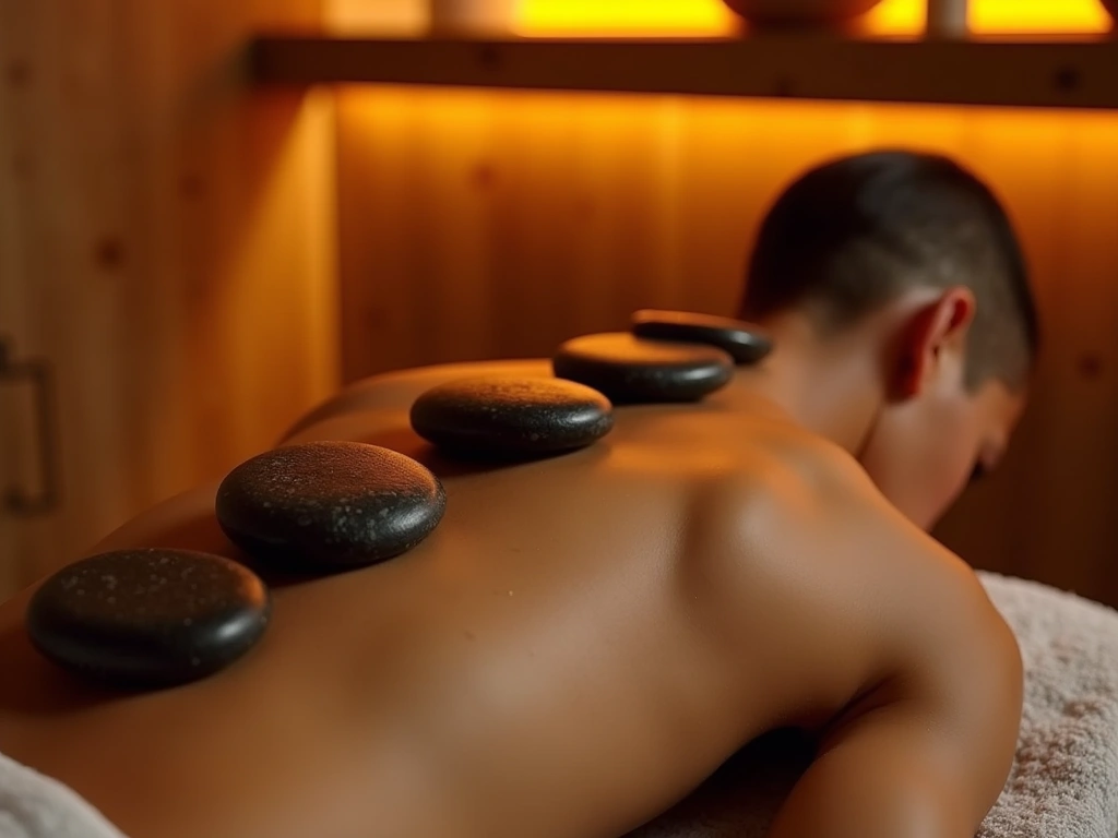 Masaje con piedras calientes